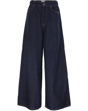 Weekend by Maxmara Wkdzattera Katoenen Denimjeans Met Wijde Pijpen - Blauw