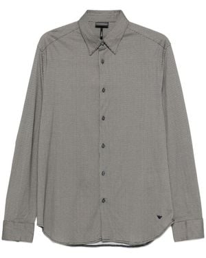 Emporio Armani Cotton Blend Shirt - Grey