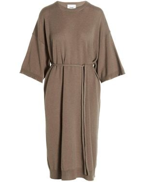 Nude Nackt gestricktes Kleid - Natur