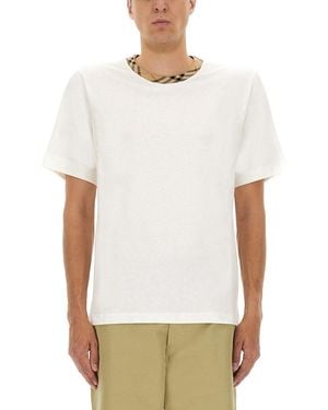 Burberry Relaxed-Fit Cotton T-Shirt With Round Neckline - Weiß