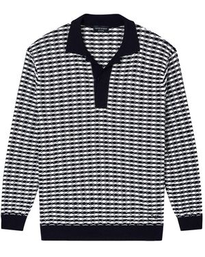 Emporio Armani Suéter de cuello de lana vmani armani v - Azul