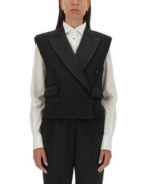 Dolce & Gabbana Double-Breasted Sleeveless Jacket - Black