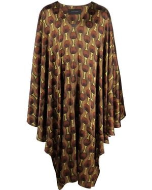 OZWALD BOATENG Printed Silk Kaftan - Natural