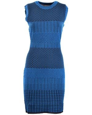 Diane von Furstenberg Textured Bodycon Dress With Knit Design And Silhouette - Blue
