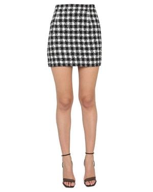 Alessandra Rich Mini Vichy Rok - Zwart