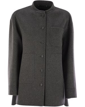 Max Mara Costanza Wool Shirt Jacket - Black