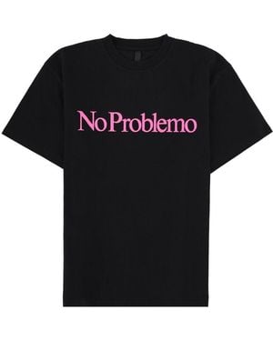No Problemo T Shirt Con Logo - Black