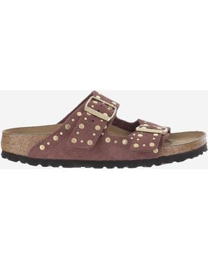 Birkenstock Arizona Rivet Wildledersandalen - Braun