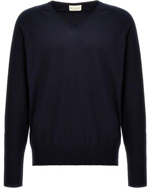 Ma'ry'ya Suéter de cuello v - Azul