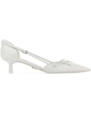 Prada Leather Court Shoes - White