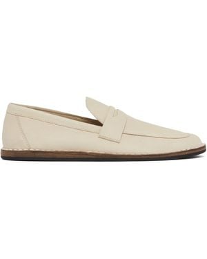 The Row De Rij De Rij Cary Lederen Loafers - Wit