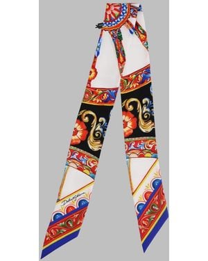 Dolce & Gabbana Designer Foulard Scarf - Red
