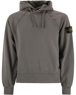Stone Island Oversized Hoodie Met Raglan Mouwen - Grijs