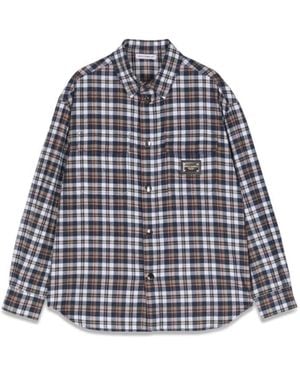 Dolce & Gabbana Ml Plaid Shirt - Grey