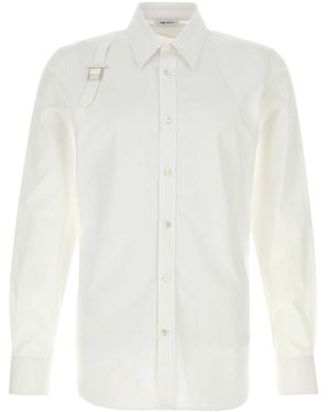 McQueen T-Shirt With Henley Collar T-Shirts - White