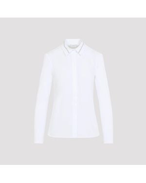 Peserico Camicia Bimateriale - Bianco