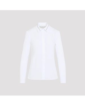Peserico Bimateriaal Overhemd - Wit