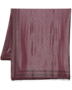 Elisabetta Franchi Schal Mit Jacquardmuster - Lila