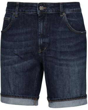 Dondup Derick Stretch Denim Bermuda Shorts - Blue