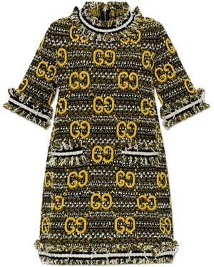 Gucci Tweed Mini -jurk - Groen