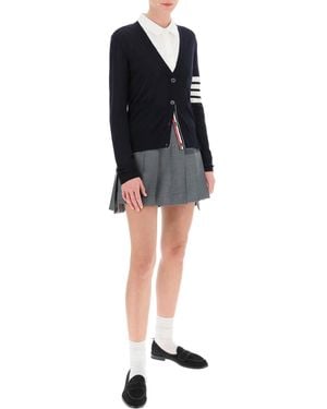 Thom Browne 4 Bar Merino Wool Cardigan - Black