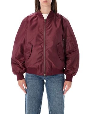 Anine Bing Silk-Look Wrap Coat - Red