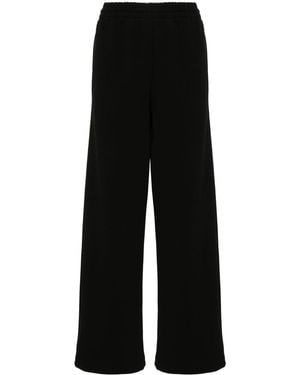 Wardrobe NYC Ribbed Straight-Leg Trousers - Black