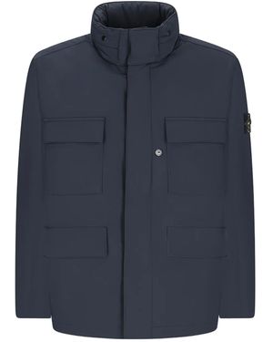 Stone Island Coats Blue - Blauw