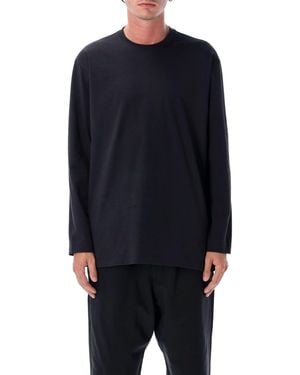 Y-3 Graphic Long Sleeves T-Shirt - Blau