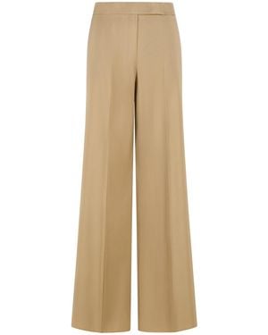 Max Mara 'Bronte' Virgin Wool Blend Pants - Natural