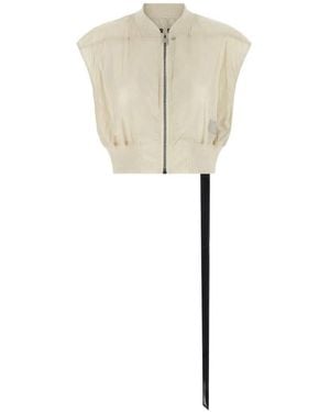 Rick Owens Tatlin Honeycomb Bomber Vest - White