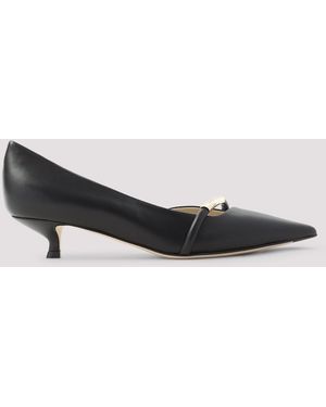 Giorgio Armani Leather Court Decollete - Black