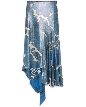 Etro Asymmetrische Rok - Blauw