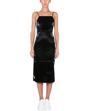McQ Midi Dress With Thin Adjustable Straps - Black