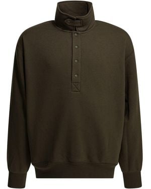 DAIWA PIER 39 Sweatshirt With Half Button Closure Sweatshirts - Green