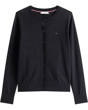 Tommy Hilfiger Cardigan in einem geknöpften Pullover - Schwarz