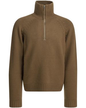 Tom Ford Kasjmierwolmix Trui Met Halve Rits - Groen