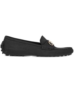 Ferragamo Gancini Lederen Loafers - Zwart