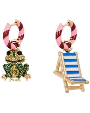 Essentiel Antwerp Horry And Burgundy Earrings - Pink