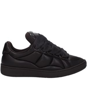 Lanvin Sneakers Stoept Xl Herenleer Zwart
