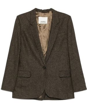 Isabel Marant Een Enkele Borsten Krijtstreep Blazer - Groen