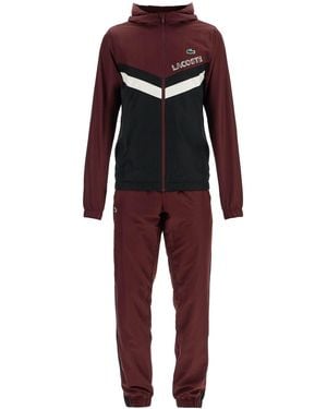 Lacoste Regular Fit Sports Tracksuit - Red