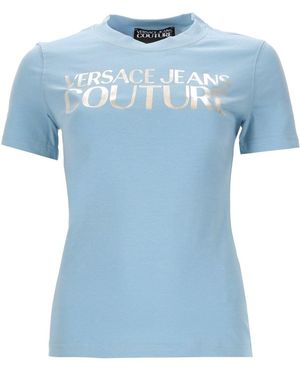 Versace Jeans Couture T-Shirt Con Logo - Blue