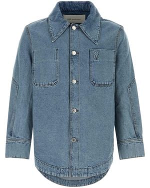 Ami Paris Denim Shirt - Blue