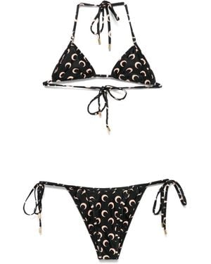 Marine Serre Swimwear Jersey Bikini - White