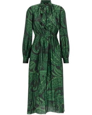 Etro Kleid mit Blumenmuster - Grün