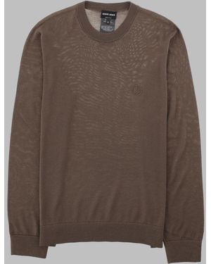 Giorgio Armani Jumper Virgin Wool Jumpers - Brown