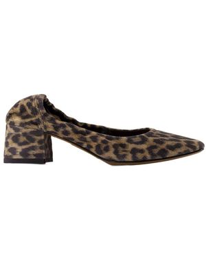 Rouje Pumps Nicoise en cuir imprimé - Marron