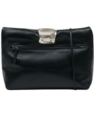 STAUD Pochette Manchette Cuir Noir