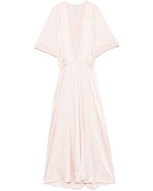 Forte Forte Silk Satin Half Sleeve Dress - Pink